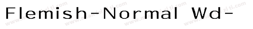 Flemish-Normal Wd字体转换